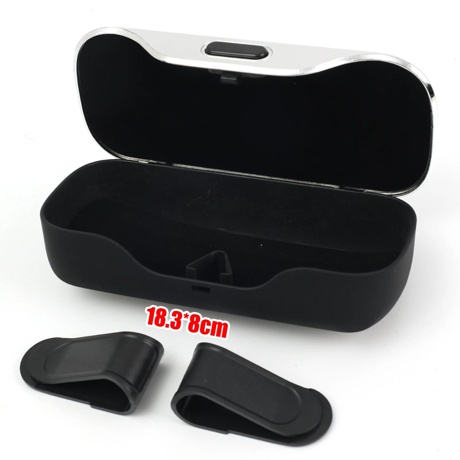 Portable Car Glasses Holder Sun Visor Clip Box