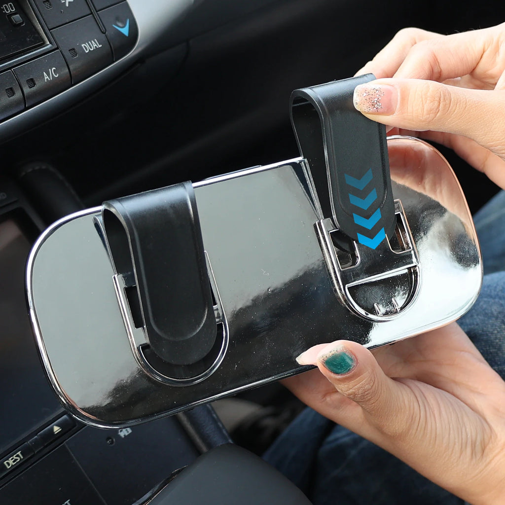 Portable Car Glasses Holder Sun Visor Clip Box