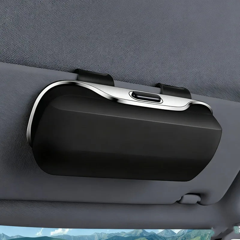 Portable Car Glasses Holder Sun Visor Clip Box