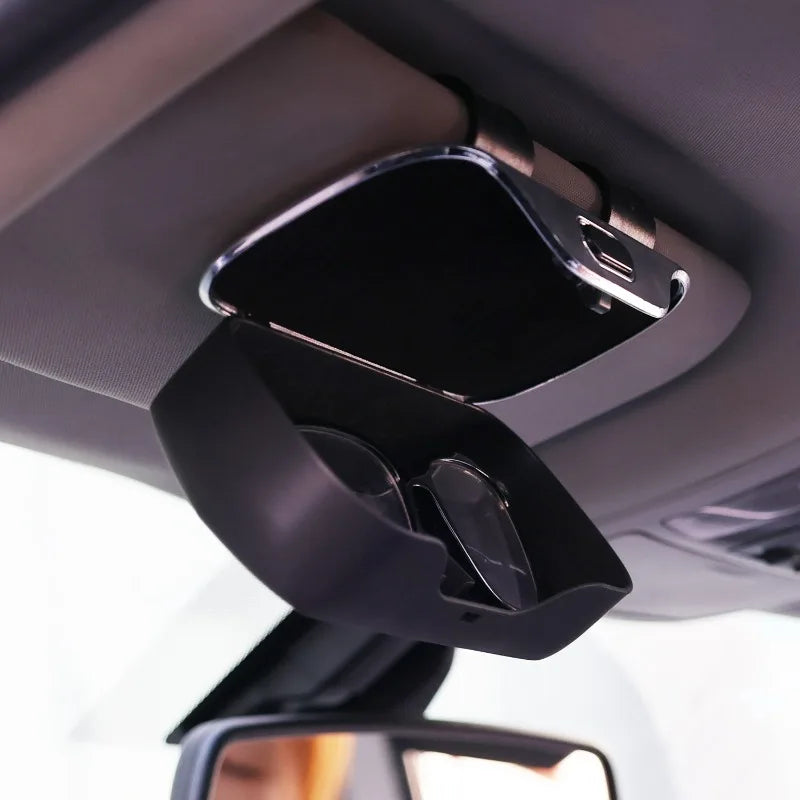 Portable Car Glasses Holder Sun Visor Clip Box